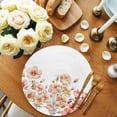 thumbnail image 2 of Orange Spring Floral Round 13 Inch Placemats Set of 6, Summer Botanical Watercolor Flower HeatResistant Non Slip Place Mats for Dining Table, Wipeable Braided Kitchen Table Mats for Housewarming, 2 of 9