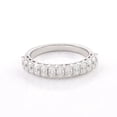 thumbnail image 3 of Oryn Jewelry 3 Stone Round Cut 2.4 Ct Moissanite Ring - Vintage Inspired Engagement Ring for Her - 14K White Gold Plated Wedding Anniversary Jewelry for Women, 3 of 5