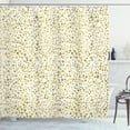 thumbnail image 1 of Geometric Shower Curtain, Celebration Themed Confetti Design in Multiple Size of Grungy Dots, Fabric Bathroom Set with Hooks, 69W X 84L Inches Extra Long, Pale Coffee and White, by Ambesonne, 1 of 3