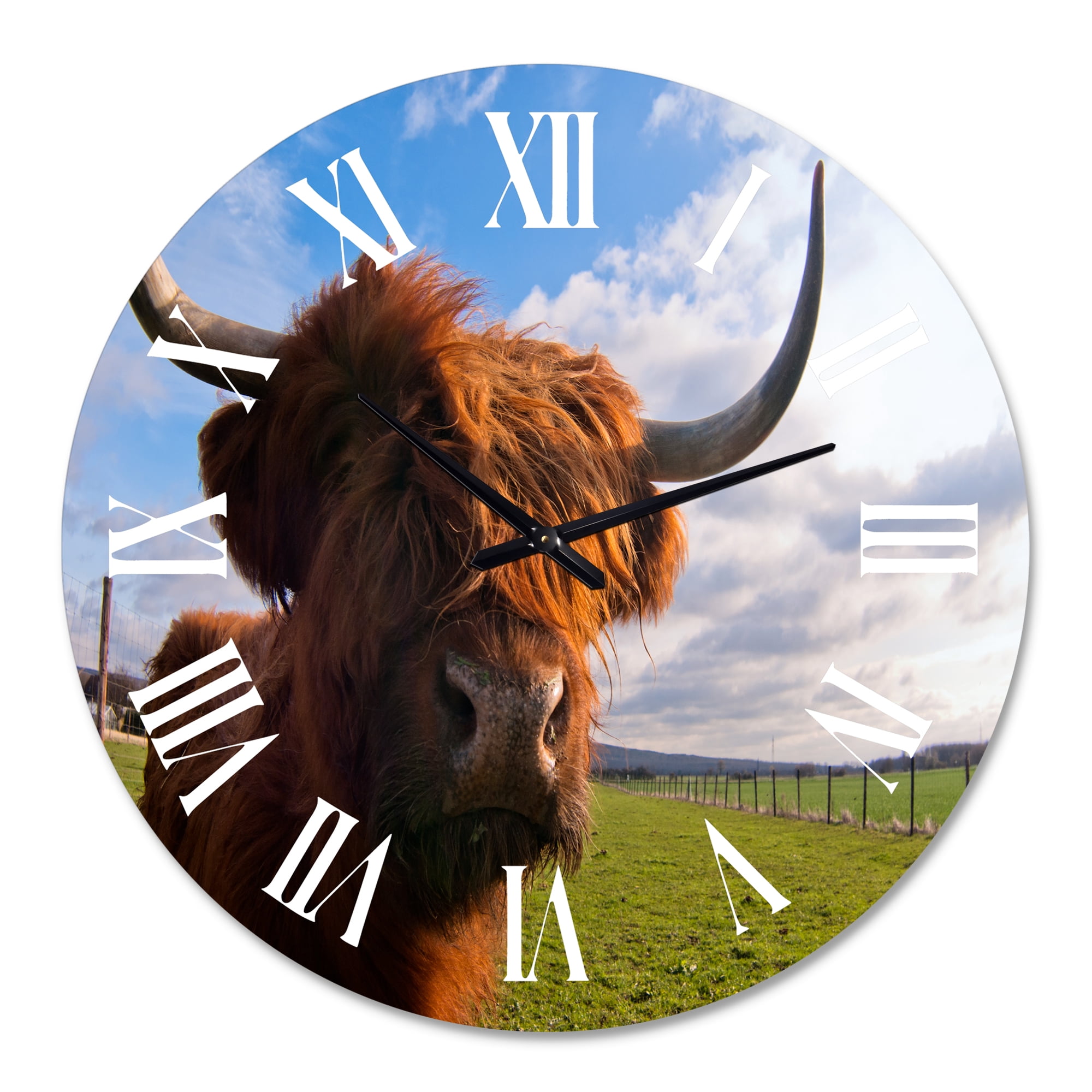 Designart 1 in Quartz Farmhouse Wall Clock