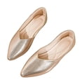 thumbnail image 6 of Miluxas Womens Flats Shoes Portable Ballet Flat Slip-on Ballerina Pumps Shoes Ladies Loafers Gold 6.5(38), 6 of 9