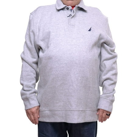 Nautica NEW Gray Mens Size Medium M Classic Fit Polo Cotton Sweater