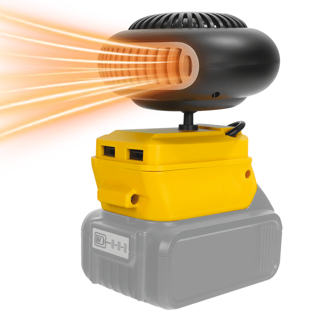 Soplador de Aire Caliente Portátil Calentador de Auto Inalámbrico Desempañador de Auto Calentador de Parabrisas Calentamiento Rápido y Ventilador de Enfriamiento para de*walt Batería de 20V