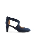 thumbnail image 2 of Zapatos de Tacón Bajo para Mujer DREAM PAIRS en Azul Marino con Punta en Puntiaguda y Tacón de 7 cm, 2 of 7