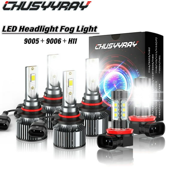 For Toyota RAV4 2006 2007 2008-2012 - 6x LED Combo 9005 9006 Headlight & H11 Fog Light Bulbs Kit 6500K White