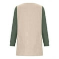 thumbnail image 6 of WCMZJ V Neck Long Sleeve Shirts for Women Color Block Casual Fall Tops Lightweight Tunic Sweaters Fashion Clothes 2024 Beige XXL, 6 of 7