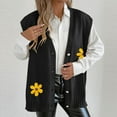 thumbnail image 4 of Tnhcen Women's Crochet Flower Cardigan Acrylic Knit Vest Boho Chic V-Neck Cover Up Free Size Summer To Fall Fashion Button Front Casual Duster, 4 of 5