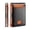 Black&Orange, variant on Slim Wallet for Men, Genuine Leather RFID Blocking with Money Clip, 4x3x0.6 in, Daily Carry & Travel, Gift for Him, Carbon Black&Orange
