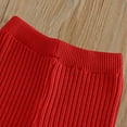 thumbnail image 6 of IVEYRTF Girls Solid Color Fringe Knit Sweater and Flare Pants Set Fall Winter Casual 2 Piece Outfit Fashion Comfortable Set for Children 2-7 Years(Red,6 Years), 6 of 9