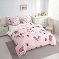 thumbnail image 3 of Feelyou Cartoon Santa Claus Twin Bedding Sets 7-Piece, Reindeer Snowflake Bedding Comforter Set, Merry Christmas Gift Reversible Sheet Sets, Ultra Soft Home Decor, 3 of 7