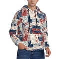 thumbnail image 2 of Lsque Marine Sailing Pattern Casual Men's Hoodie,Hooded Sweatshirt with Kangaroo Pocket,Pullover Hoodie-4X-Large, 2 of 7