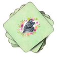 thumbnail image 2 of Carolines Treasures CK4285FC Cane Corso Green Flowers Foam Coaster Set of 4 3 1/2 x 3 1/2 multicolor, 2 of 4