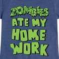 thumbnail image 3 of Instant Message - Zombies Ate My Homework  - Toddler & Youth Girls Short Sleeve Graphic T-Shirt, 3 of 6