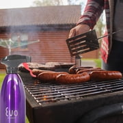 Evo 18/8 Stainless Steel Oil Sprayer, Non-Aerosol For Olive Oil, Cooking Oils And Vinegars, Purple, 16-Ounce Capacity, For Grilling, Roasting, Air Frying, Baking And Salad Prep