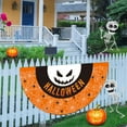 thumbnail image 4 of Fridja 1.5 x 3 Feet Halloween Pleated Fan Flag Thanksgiving Bunting Flag Halloween Yard Hanging Bunting Flag with Metal Grommet for Holiday Half Fan Banner Hanging, 4 of 7