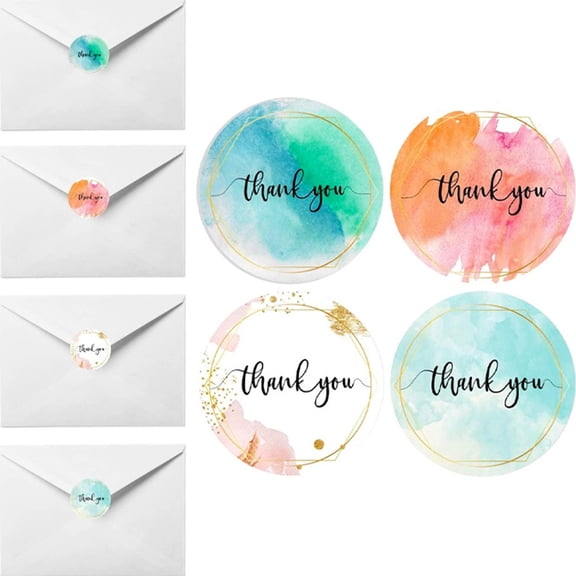 FOMIYES Party Favor Sticker Assorted Color Paper Self-Adhesive 500Pcs