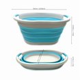 thumbnail image 7 of SAMMART 36L (9.5 gallon) Collapsible Plastic Laundry Basket - Oval Tub/Basket - Foldable Storage Container/Organizer - Portable Washing Tub - Space Saving Laundry Hamper, (Oval, Gr, 7 of 7
