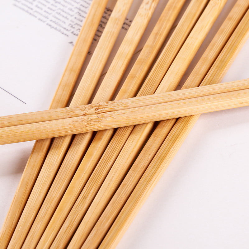 1 pair Natural Wavy Wood Chopsticks Chinese Chop Sticks Reusable Food Sticks BER 