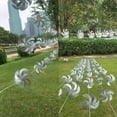 thumbnail image 7 of Deago 10 Meters 8 Pieces Windmills Reflective Pinwheels Bird Repellent Devices, 12" Silver Wind Spinners for Outdoor Yard Garden Farm Decor to Scare Birds, 7 of 7