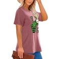 thumbnail image 3 of Anbech St. Patrick's Day Plus Size T-Shirts for Women Graphic Leopard LOVE Clover Print Tees Oversize Shamrock Short Sleeves T-Shirt with Round Neck, 3 of 4