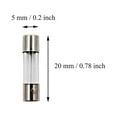 thumbnail image 2 of 10 Pack F20AL Fast-Blow Fuse 20A 250V Glass Fuses 0.2 x 0.78 inch / 5 x 20 mm (20amp) (F20A), 2 of 5