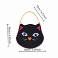thumbnail image 3 of Felt Black Cat Halloween Treat Carry Bag Gothic Spooky Candy Storage Tote, Seasonal Tabletop Candy Station Decor for Halloween Party Entryway Displays, 3 of 7