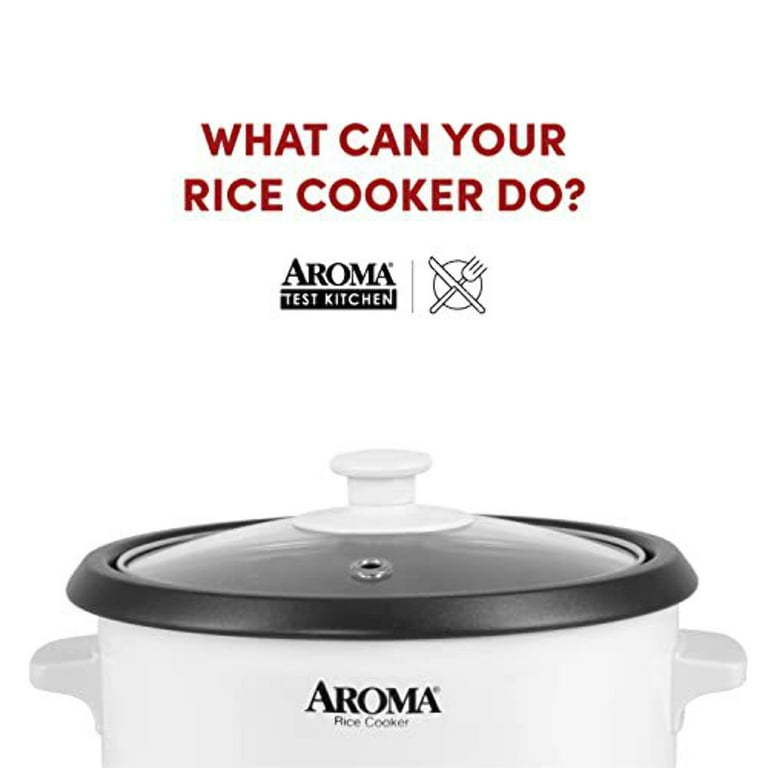 Aroma Housewares Aroma 6-cup (cooked) 1.5 Qt. One Touch Rice Cooker, White  (ARC-363NG), 6 cup cooked/ 3 cup uncook/ 1.5 Qt.