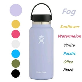 Hydro Flask 32oz Wide Mouth Water Bottle 2.0 Stainless Steel & Vacuum Insulated - Leak Proof Flex Cap, Fog