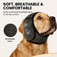 thumbnail image 3 of Dog Calming Head Wrap, Quiet Ears for Anxiety, Waterproof Dog Calming Hood, No Shake Ear Cover Snoods for Thunder, Lightning, Fireworks, Vet Visits, Dog Ear Muffs, 3 of 6