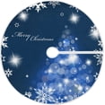 thumbnail image 1 of RYLABLUE Flocon de Neige Sapin de Noël Jupe Tapis pour Décoration de Fête Intérieur Extérieur 48 Pouces, 1 of 5