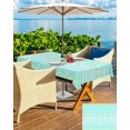 thumbnail image 4 of Black Grey Boho Outdoor Tablecloth - 54x80 Inch Rectangle Dining Table Cover, Contemporary Abstract Art Geometric Waterproof Outdoor Table Cloth with Umbrella Hole & Zipper for Picnic/Patio, 4 of 5
