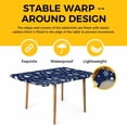thumbnail image 4 of Navy Blue Christmas Table Cloths for 5 Foot Rectangle Tables, Xmas Trees Snowflake Winter Botanical Patio Waterproof Elastic Fitted Tablecloths, Washable Rectangular Table Cover for Camping, 4 of 8