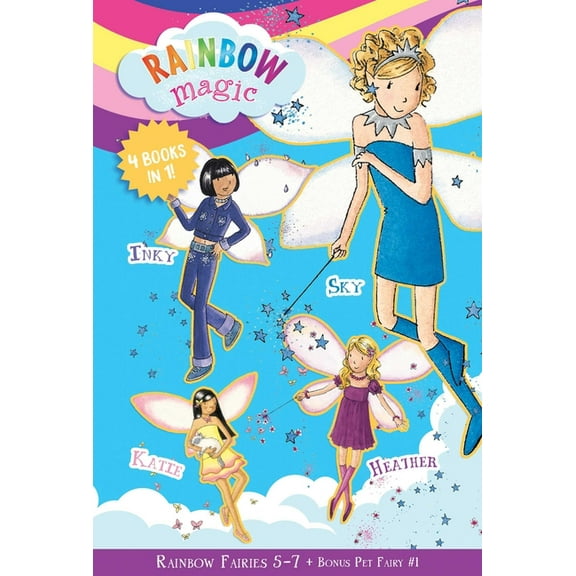 Rainbow Magic Rainbow Magic Rainbow Fairies: Books #5-7 with Special Pet Fairies Book #1: Sky the Blue Fairy, Inky the Indigo Fairy, H, Book 2, (Paperback)
