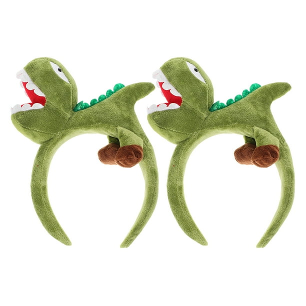 KAKOWELY Diadema de dinosaurio, accesorios para el cabello, diadema de dinosaurio de peluche, accesorios para fiesta, diadema adorable, accesorio para disfraz de animal