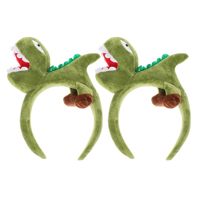 KAKOWELY Diadema de dinosaurio, accesorios para el cabello, diadema de dinosaurio de peluche, accesorios para fiesta, diadema adorable, accesorio para disfraz de animal
