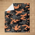 thumbnail image 5 of Army Camouflage All Season Bed Blanket Kids,Camo Fleece Throw Blanket Flannel Fuzzy Blanket for Boys Girls,Colorful Decor Microfiber Orange Black Grey Plush Blanket Room Decor Baby 30"x40", 5 of 6