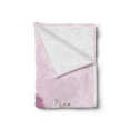 thumbnail image 2 of Cherry Blossom Soft Flannel Fleece Throw Blanket, Grunge Watercolor Style Japanese Spring, Cozy Plush for Indoor and Outdoor Use, 70" x 90", Baby Pink Pale Fuchsia, by Ambesonne, 2 of 5