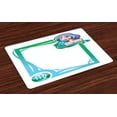 thumbnail image 1 of Zodiac Virgo Placemats Set of 4 The Sixth Sign from the Series of Zodiac Frames in Cartoon Style with a Girl, Washable Fabric Place Mats for Dining Room Kitchen Table Decor,Multicolor, by Ambesonne, 1 of 4