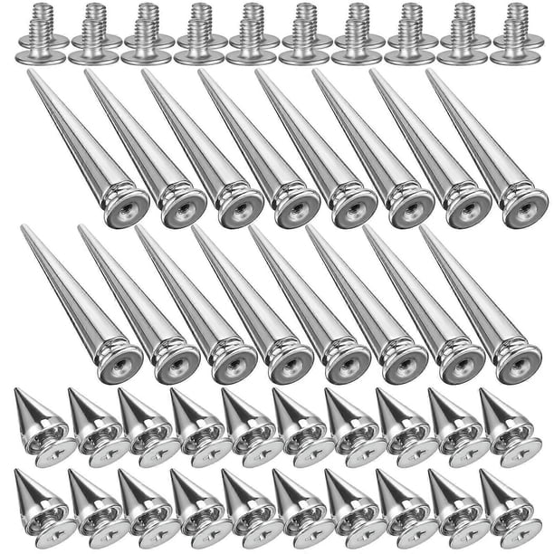 40pcs Punk Studs Spikes Leather Craft Accessories Spike Studs for Clothing DIY