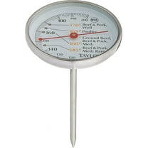 Taylor Meat Thermometer Meat 120 To 200 Deg F 2-3/4" Dia. Dial