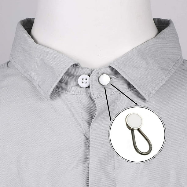 1 Bag Shirt Collar Extender Non irritating Fabric Elastic Seamless Saving Money Neck Multifunctional Durable Replace Rope Buckle Bright Colorful