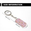 thumbnail image 4 of Goofa Seafood Printed Rectangular Metal Keychain Bag Charm Floral Charm for Purse Keys Metal Keyring Gift for Women Accessories, 4 of 7