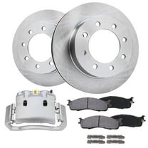 Detroit Axle - Front Brake Kit for 2003-2008 Dodge Ram 2500 3500, 06-08  Ram 1500 Brake Rotors Ceramic Brake Pads Right Brake Caliper Replacement: 13.91" Front Rotor