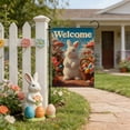 thumbnail image 2 of C Polyester Easter Garden Flag With Double Sided Bunny Egg Plants Print For Outdoor Decoration C, 2 of 6