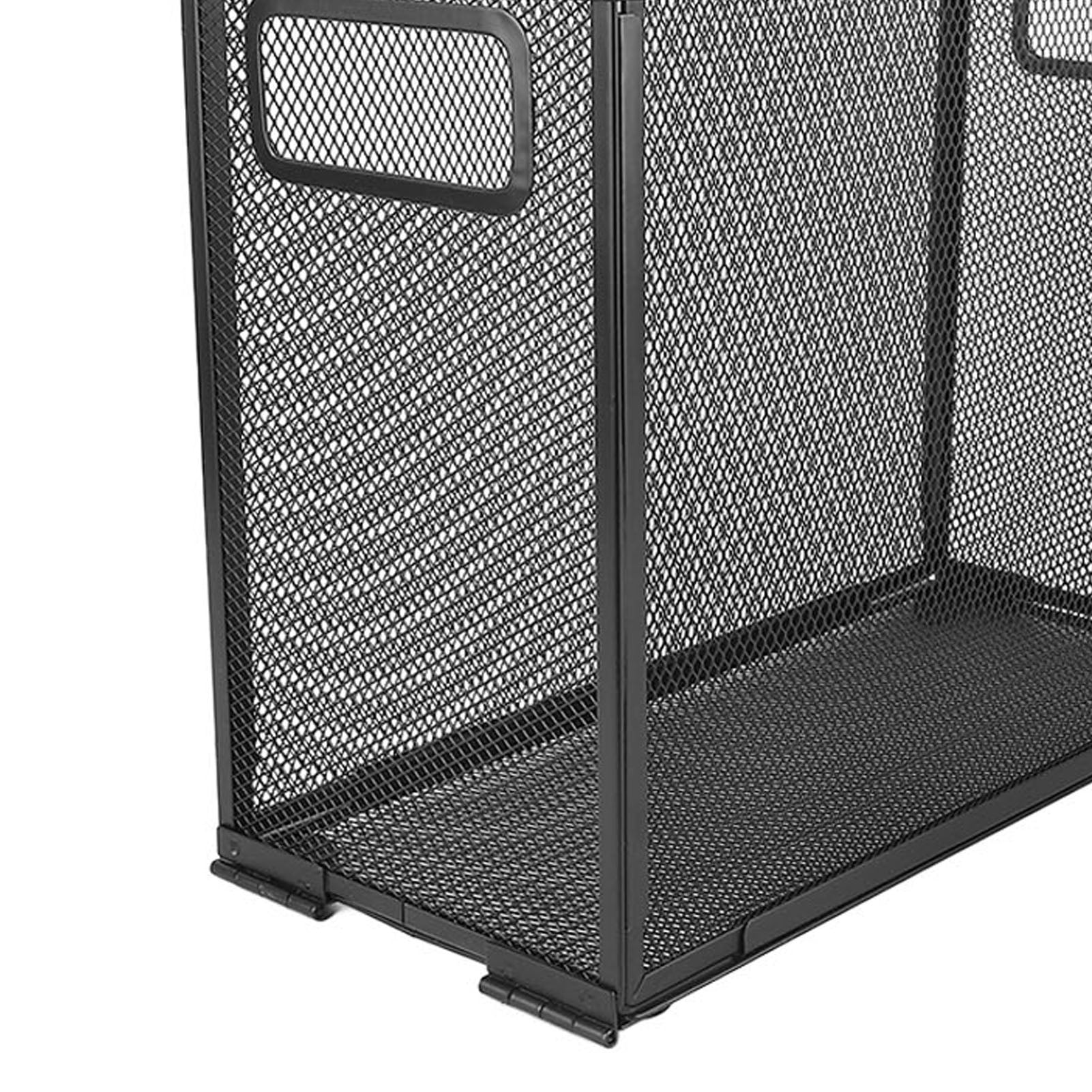 Riousery 2-Pack Foldable Metal Mesh File Organizer Box for Desktop, Letter Legal Size Document Folders Storage Basket, 13.39 inches / 34 cm, Office Desk Sorter
