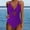 Purple, variant on MSJUHEG Monokini Swimsuits for Women,Ruched Monokinis,High Cut,Monokini,Cross Back,V Neck,Shapewear Swimsuits for Women Black L