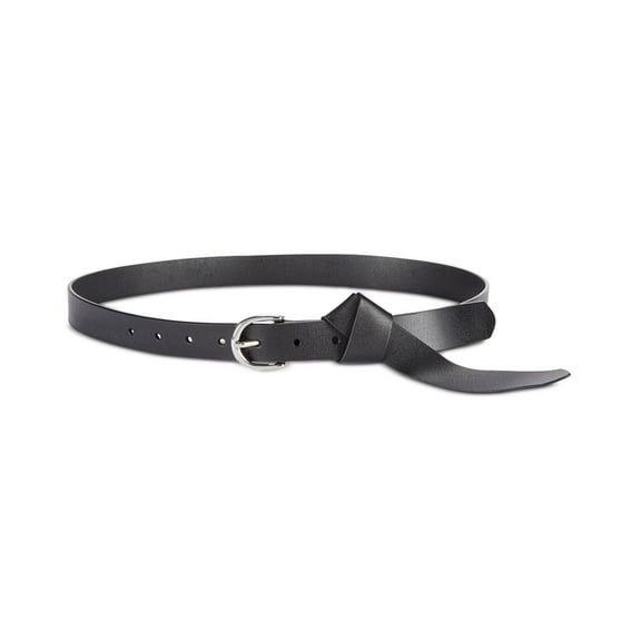 INC International Concepts Women’s Knotted Leather Belt, Black, Medium