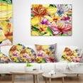 thumbnail image 4 of Designart Lily Flowers Illustration Art - Floral Throw Pillow - 16x16, 4 of 5