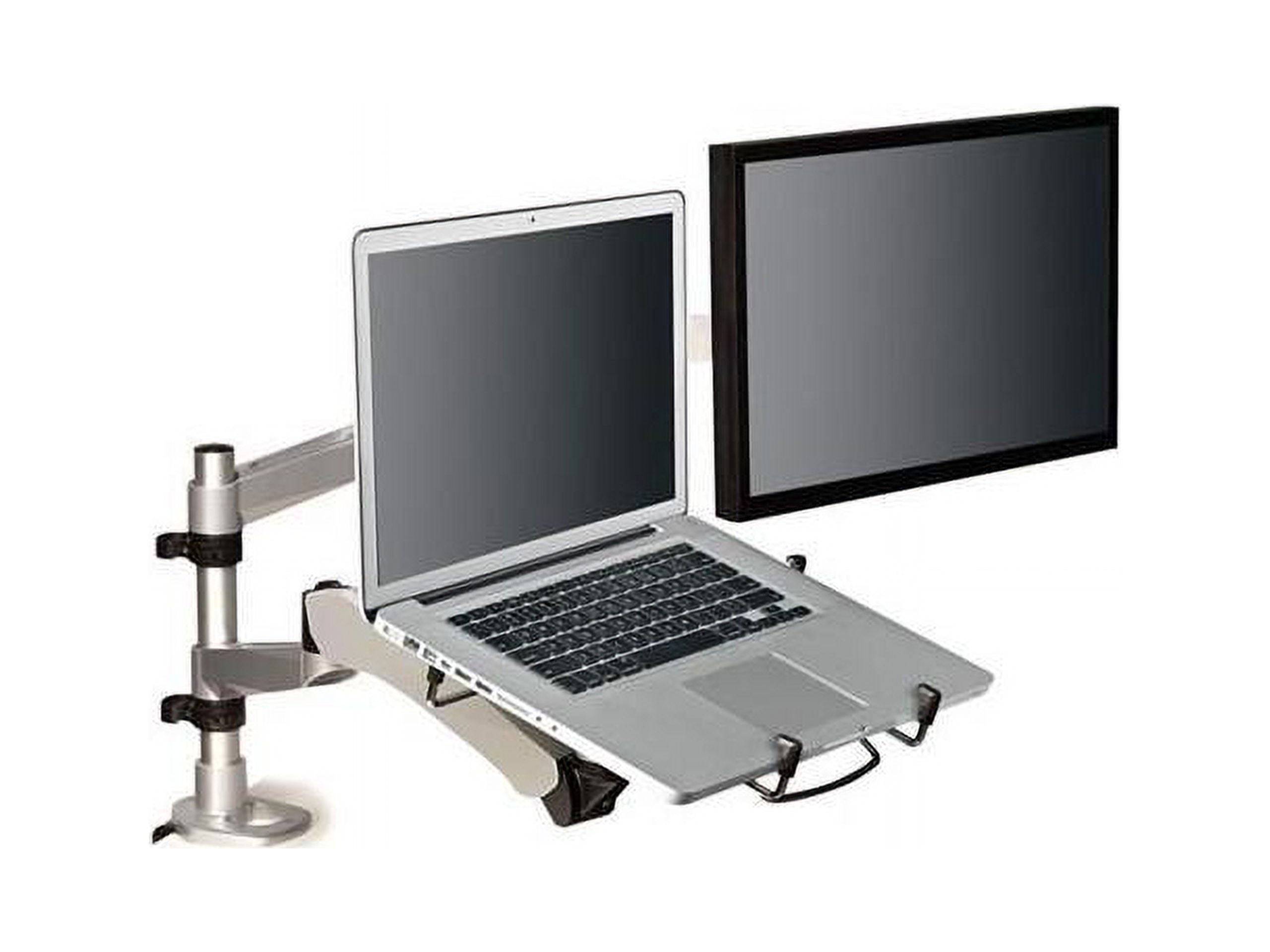 3M MA265S Easy-Adjust Desk Dual Arm Mount for 27 in. Monitors - Silver
