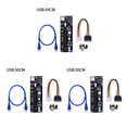 thumbnail image 1 of kurtrusly PCI-E Riser Board 1x to 16x Adapter Card PCI-E Graphic Card Riser Card with 4pin Power Socket PCI-E Riser Board for Mining Black 30CM 3Set, 1 of 6